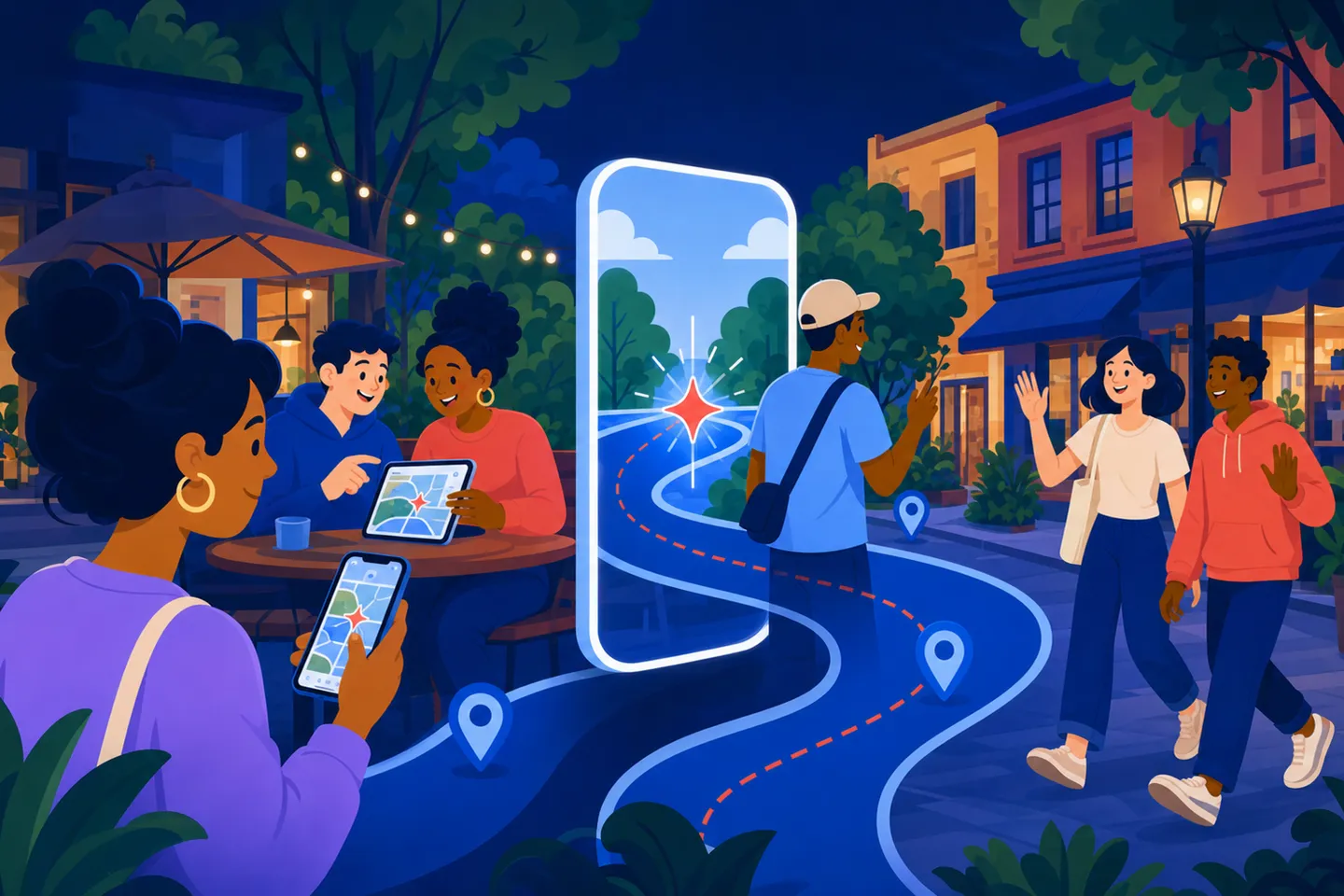 A local Atlanta neighborhood connected by a shared route